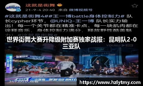 世界街舞大赛升降级附加赛独家战报：昆明队2-0三亚队